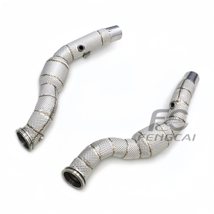 Tubo de escape de bajada para Maserati Ghibli <span class=keywords><strong>SQ4</strong></span> 3,0 T 2014-2019 Convertidor catalítico de tubo de escape de alto flujo con escudo térmico - Product Image 6