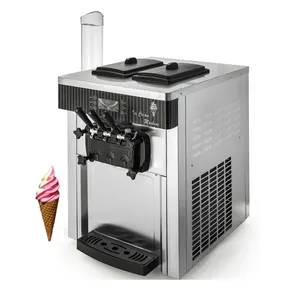 Commercial stainless steel Soft Ice Cream Machine countertop ice cream Cone Maker