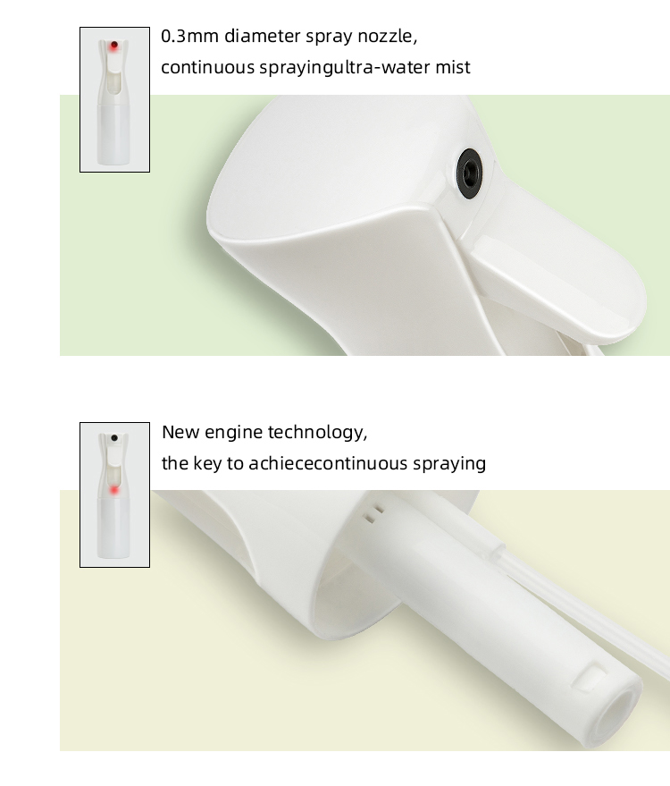 Hairdresser Continuous Fine Mist Spray Bottle 0.3mm Nozzle 160ml To 650ml