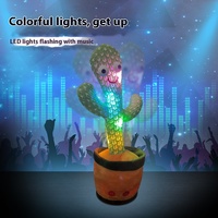 BJQ OEM Cactus de danse électronique mignon PP coton rempli jouet en peluche avec fonction de répétition d'enregistrement cadeau pour enfants jouet pour enfants