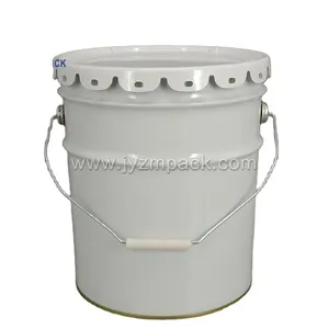 Custom Logo Metal Chemical Container Tinplate Jerry Can Printed Tin Bucket Pail With Lid