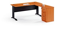 Bureau d'ordinateur en forme de L avec structure métallique extensible, table de bureau d'angle moderne pour la maison avec surface en bois, poste de travail réglable