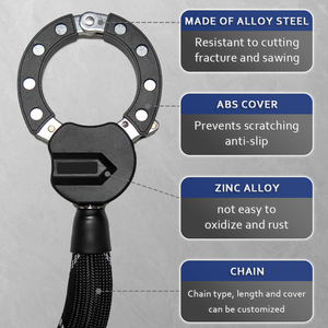 <span class=keywords><strong>Antivol</strong></span> de vélo électrique en acier inoxydable, type <span class=keywords><strong>menottes</strong></span>, chaîne de sécurité, vente en gros, produit phare - Product Image 3