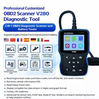Escáner OBD2 Profesional Acardiag V280, Lector de Códigos Automotrices, Herramienta de Diagnóstico de Luz de Advertencia del Motor para Autos con OBD II, Basado en STM32