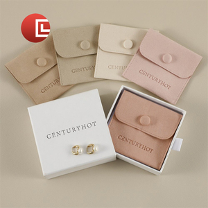 Sacchetti Portagioie Personalizzati in Microfibra Premium |   Chiusura con bottoni a pressione |   Contenitore Antipolvere per <span class=keywords><strong>Collane</strong></span>, Anelli, Orecchini - Product Image 1