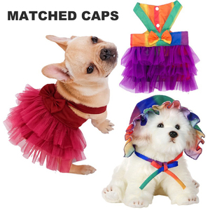 Vestido de Tul con Lazo para Perro, Falda Tutú para Cachorro, Ropa de Princesa para Gato - Product Image 2