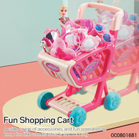 Ensembles de poupées de mode pour enfants, chariot de courses en plastique pour filles, trousse de maquillage, jouets pour filles
