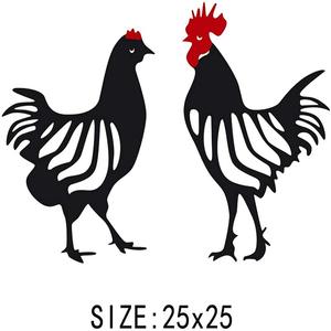 Decoración de Jardín, Juego de 5 Piezas, Estacas de Metal con Forma de Gallinas, Adornos de Jardinería, Acrílico Negro, Arte de Gallinas Negras, Regalo de Jardinería - Product Image 3