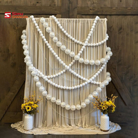 Guirlande de boules géantes en mousse, rideau de perles, élégantes boules artificielles en fausses perles blanches pour la décoration de mariage et de fête DIY