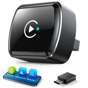 LAMTTO Tiny AI Box Adaptateur sans fil CarPlay Android Auto Netflix <span class=keywords><strong>YouTube</strong></span> TikTok par Airplay Miracast pour voitures et camions - Product Image 1