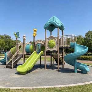 Aire de jeux extérieure sur mesure Nature <span class=keywords><strong>Quest</strong></span> avec toboggan intégré pour parcs municipaux et projets de stations balnéaires – Conception professionnelle - Product Image 5