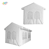 Tente de mariage gonflable blanche de qualité commerciale, chapiteau de location pour fêtes, grande tente d'événement extérieur avec fenêtres