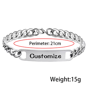 Bracelet Tendance en Acier Inoxydable Plaqué Or Géométrique Vierge Transfrontalier <span class=keywords><strong>pour</strong></span> Publicité Logo Cadeaux <span class=keywords><strong>d</strong></span>'<span class=keywords><strong>Anniversaire</strong></span> et <span class=keywords><strong>de</strong></span> Fêtes à Graver - Product Image 2