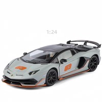 Coche de Juguete en Miniatura de Metal Fundido a Presión Lamborghini Eventado SVJ63 Oficialmente Autorizado 1:24 con Sonido y Luz, Modelo Coleccionable para Niños