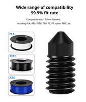 Nozel Hotend Printer 3D Bambu Lab A1/H2D/A1 Mini dengan Nozel 0.2 0.4 0.6 0.8mm Kondisi Baru Bambulab yang Ditingkatkan