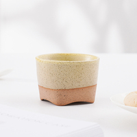 Usine personnalisé personnalisé couleur tasses à thé 75ml en céramique mat mouchetures tasse à café à la main ensemble de tasses à thé