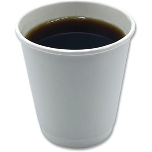 Boardwalk 10 Oz. <b>Double</b>-Walled Ripple <b>Wall</b> Disposable Paper <b>Cups</b> White Hot <b>Cups</b> for <b>Coffee</b> & Sushi 25/Pack - Product Image 2