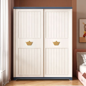 Maßgefertigter Zweitüriger Kinderkleiderschrank mit Schubladen aus Holz, Schlafzimmermöbel für Kinder fürs Babyzimmer - Product Image 4