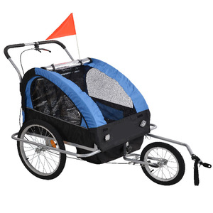 Cubierta de plástico Marco de metal Durable Tres ruedas 50Kg Capacidad de carga <span class=keywords><strong>Remolque</strong></span> Kid 2 en 1 Diseño <span class=keywords><strong>Remolque</strong></span> de <span class=keywords><strong>bicicleta</strong></span> de viaje para <span class=keywords><strong>niños</strong></span> - Product Image 4