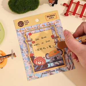 โน้ตติดกาวรูปพิเศษสำหรับเพื่อนรักในการออกนอกบ้านหลายหน้าน่ารักพร้อมกระดาษหนาคุณภาพสำหรับไปโรงเรียนในสำนักงาน - Product Image 3