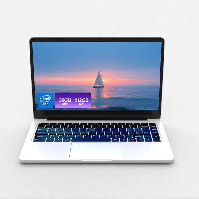 New 14" Mini Pocket Laptop 32GB DDR4/16GB RAM 2TB SSD Intel N95 Windows 11 IPS Panel English China Plug