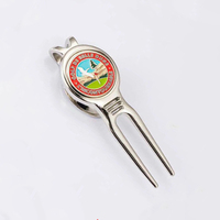 Outil de réparation de divots de golf personnalisé en métal et plastique, couteau papillon magnétique vierge, clip de chapeau de golf, marqueur de balle de golf, logo personnalisé