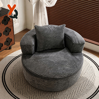 Fauteuil de détente individuel en velours côtelé compressé sous vide, avec éponge 3D haute densité, amovible, lavable, pliable et inclinable pour la maison