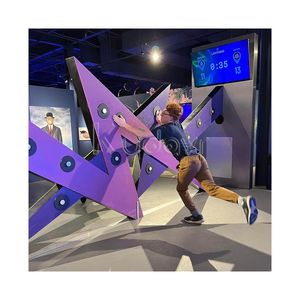 Murs d'entraînement de réaction à bouton-poussoir interactifs murs de réaction réflexes légers défi anneau de réaction jeu de capture de vitesse - Product Image 4