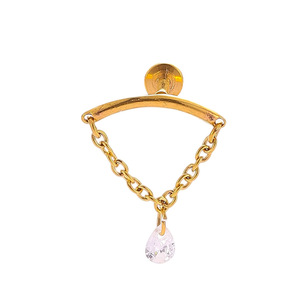Piercing Labret en Acier Inoxydable 16G avec Pendentif Fleur en Zircon Cubique, Styles Variés, Bijoux de Piercing d'<span class=keywords><strong>Oreille</strong></span> en Gros - Product Image 6
