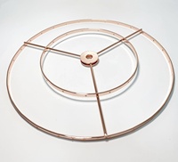 Support de suspension en fil métallique pour abat-jour en or rose avec trous de fixation, support de harpe pour lustre DIY E27 pour table/sol/pendentif