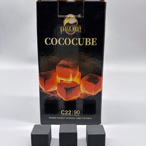 Carbón de Coco <span class=keywords><strong>EAGLE</strong></span> <span class=keywords><strong>NEST</strong></span> 22MM COCOCUBE 100% Natural, Bajo en Cenizas, Alto Calor, Carbón para Hookah en Cubos de Cáscara de Coco - Product Image 5