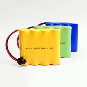 Factory Directly Rechargeable Ni-cd Battery 4.8V 700mah OEM Plastic Shell Small Toys Cars Ni Cd Battery Pack Power Tools 1years