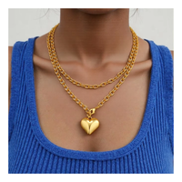 Collier Joker en acier inoxydable plaqué or 18 ct unisexe chaîne en forme de O lame torsadée bijoux de voyage à bricoler soi-même