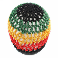 Enfants Rasta Kufi Caps Respirant Maille Crochet Filet À Cheveux pour Sommeil Locs Tresses Protecteur pour Enfants Soins Des