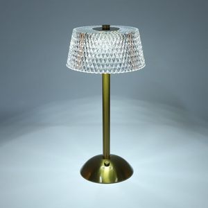 Lampe de table portable sans fil dorée pour restaurant, lampe de bureau LED rechargeable sur batterie, commande tactile sans fil, décoration de chevet pour la maison - Product Image 5