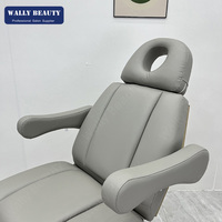 Lit de soin électrique de luxe avec base dorée, 3 moteurs réglables, pour spa, massage et salon de beauté