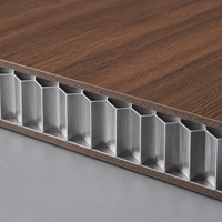Panneau en nid d'abeille en aluminium et noyer ignifuge A2 pour les projets de mobilier d'hôtel et de revêtement mural, décoration intérieure sécurisée