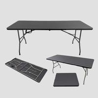 Table pliable en HDPE robuste de 180cm avec mécanisme de verrouillage Table Pliante