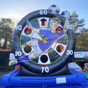 Juegos inflables de tiro al blanco de fútbol, deportivos interactivos para carnavales al aire libre. - Product Image 3