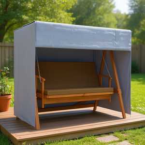 Funda para columpio de patio y hamaca de exterior, 81x49x65 pulgadas, de tela Oxford duradera, para muebles - Product Image 2