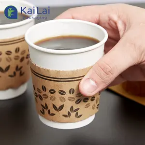 Cangkir kopi sekali pakai Logo dicetak cangkir kopi kertas sekali pakai dengan tutup