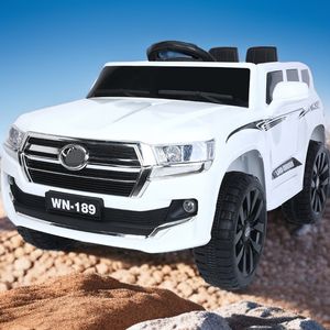 119厘米陆地巡洋舰车辆12v双驱动发光二极管电动玩具儿童骑在汽车保险杠幼儿踏板车汽车上 - Product Image 5