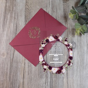 <span class=keywords><strong>Invitation</strong></span> de mariage personnalisée unique en acrylique transparent style aquarelle et cartes d'<span class=keywords><strong>invitation</strong></span> d'<span class=keywords><strong>anniversaire</strong></span> avec impression colorée - Product Image 3