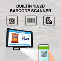 Escáner de Códigos de Barras 1D 2D con Pantalla Táctil de 10.1 Pulgadas, Lector de Códigos QR para Puntos de Venta en Tiendas Minoristas, Autoservicio y Supermercados