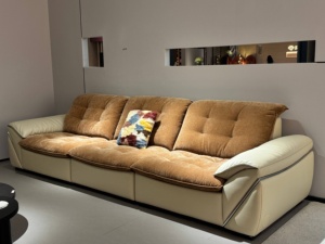 Nordischer Stil <span class=keywords><strong>Sofa</strong></span> Verstellbar L-förmig Überlegene Qualität Chenille-Stoff Plüschweicher Touch Ecksofa für Wohnzimmer - Product Image 2