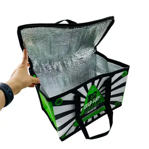 Bolsa térmica no tejida de alta calidad, bolsas aisladas de papel de aluminio para alimentos, aislamiento térmico