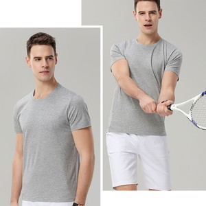 T-Shirt in cotone 100 di alta qualità in tinta unita Unisex T-Shirt con Logo personalizzato Design <span class=keywords><strong>Slim</strong></span> <span class=keywords><strong>Fit</strong></span> da <span class=keywords><strong>uomo</strong></span> - Product Image 4