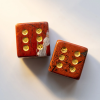 Dadu Mahjong Batu Alam 13 Warna Mewah dengan Sudut Tajam untuk 4 Pemain, Ramah Lingkungan & Tahan Lama untuk Permainan Papan Santai