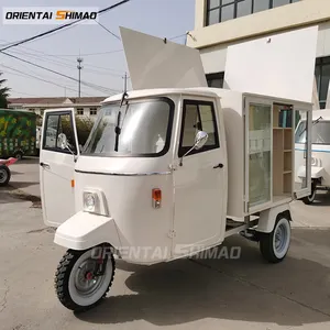 3 tres ruedas móviles vending remolque perro caliente camión de tres ruedas de coche eléctrico helado triciclo Carro de comida para la venta