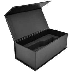 High Quality <b>Black</b> Magnetic Rigid <b>Gift</b> <b>Box</b> Sponge Lining for Cosmetics Skin Care Makeup Tools-High-End Paperboard Packaging - Product Image 2